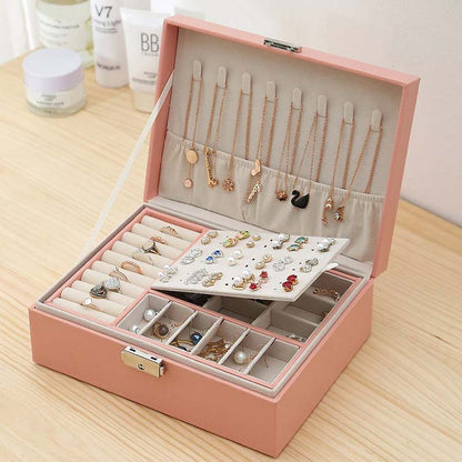 New Double-Layer Jewelry Box High Capacity Multi-Function Large Jewelry Box