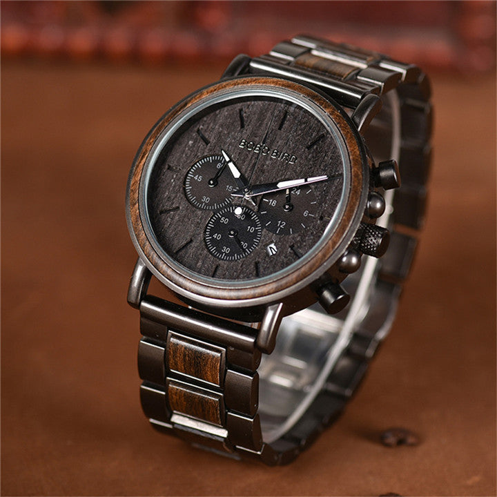 Quartz Watch For Men Luxury Wood Wrist Watches