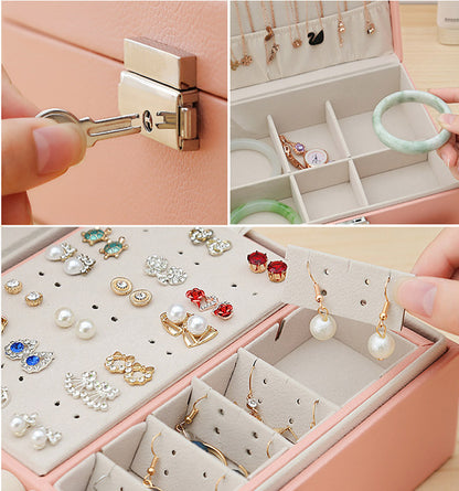 New Double-Layer Jewelry Box High Capacity Multi-Function Large Jewelry Box