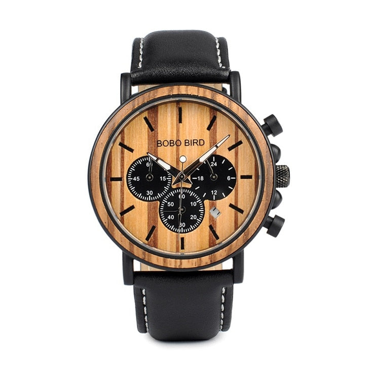Quartz Watch For Men Luxury Wood Wrist Watches