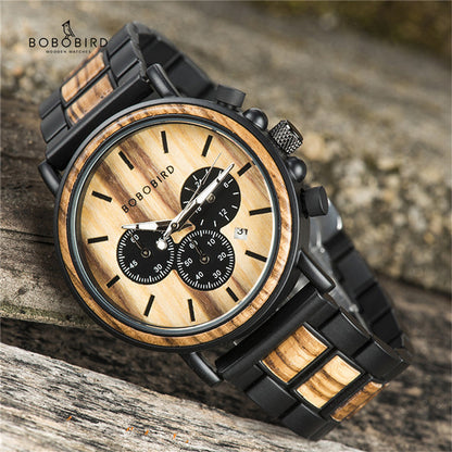 Quartz Watch For Men Luxury Wood Wrist Watches