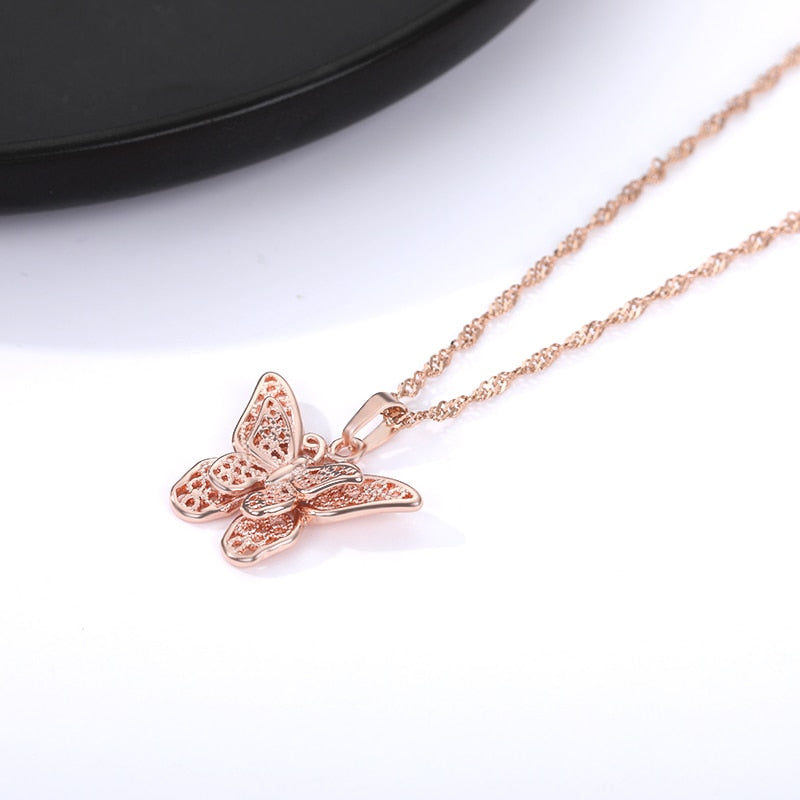 Stainless Steel Butterfly Necklace for Women