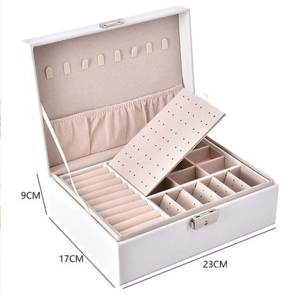 New Double-Layer Velvet Jewelry Box Jewelry Storage