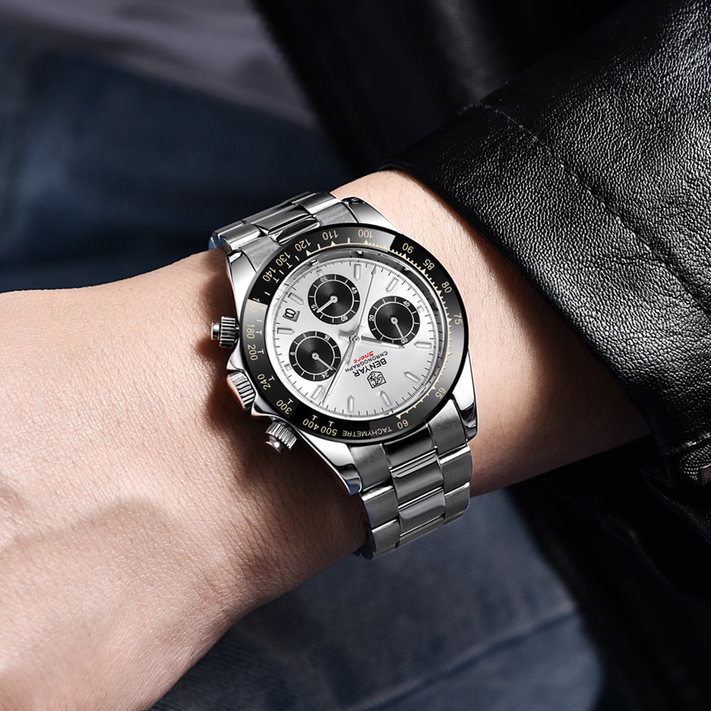 Stylish Men's Quartz Wrist Watch Stainless Steel Luxury Men's Watch