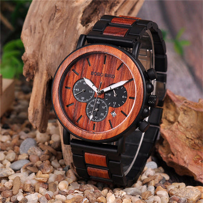 Quartz Watch For Men Luxury Wood Wrist Watches