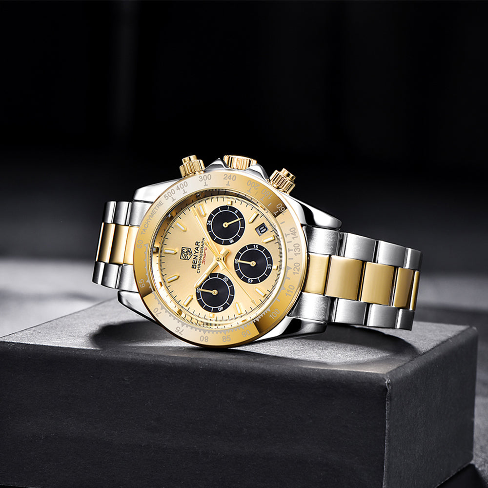 Stylish Men's Quartz Wrist Watch Stainless Steel Luxury Men's Watch