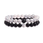 2PCS/Set Distance Bracelet For Women Men Natural Stone Yoga Energy Beaded Couple Stretch Bracelets 8MM