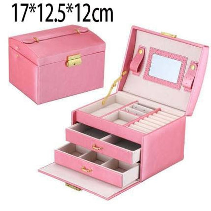 New Double-Layer Velvet Jewelry Box Jewelry Storage