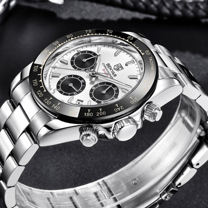 Stylish Men's Quartz Wrist Watch Stainless Steel Luxury Men's Watch