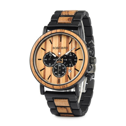 Quartz Watch For Men Luxury Wood Wrist Watches