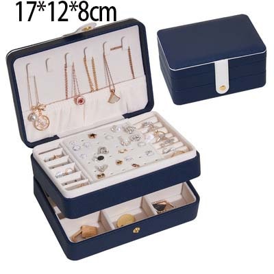 New Double-Layer Velvet Jewelry Box Jewelry Storage