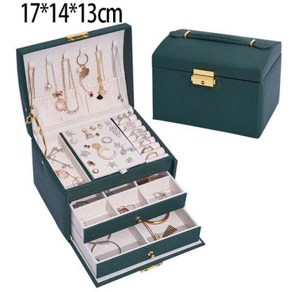 New Double-Layer Velvet Jewelry Box Jewelry Storage