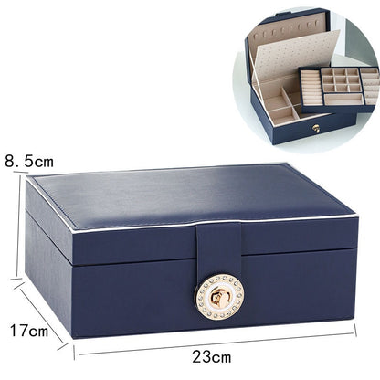 New Double-Layer Velvet Jewelry Box Jewelry Storage