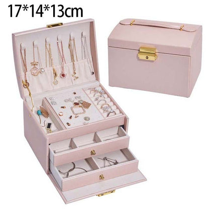 New Double-Layer Velvet Jewelry Box Jewelry Storage