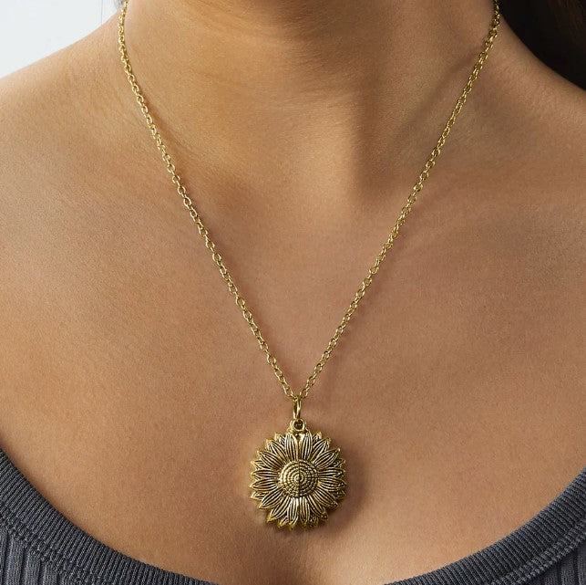 You Are My Sunshine Necklaces For Women Sunflower Necklace Gold Silver Rose Gold Gift Box