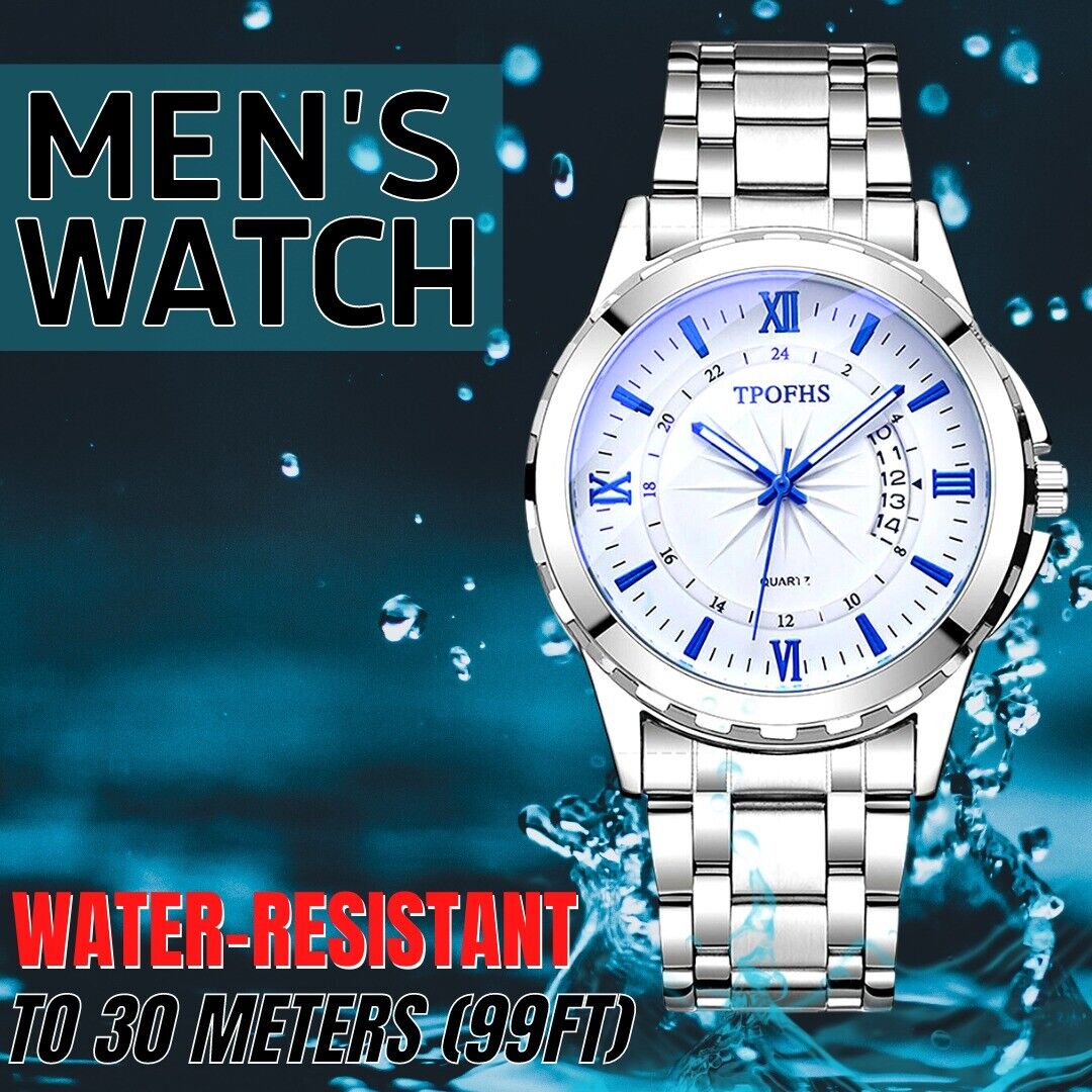 Stainless Steel Wristwatch For Men Quartz Luxury Waterproof