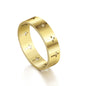 18K Gold Hollow Out Cross Stainless Steel Ring