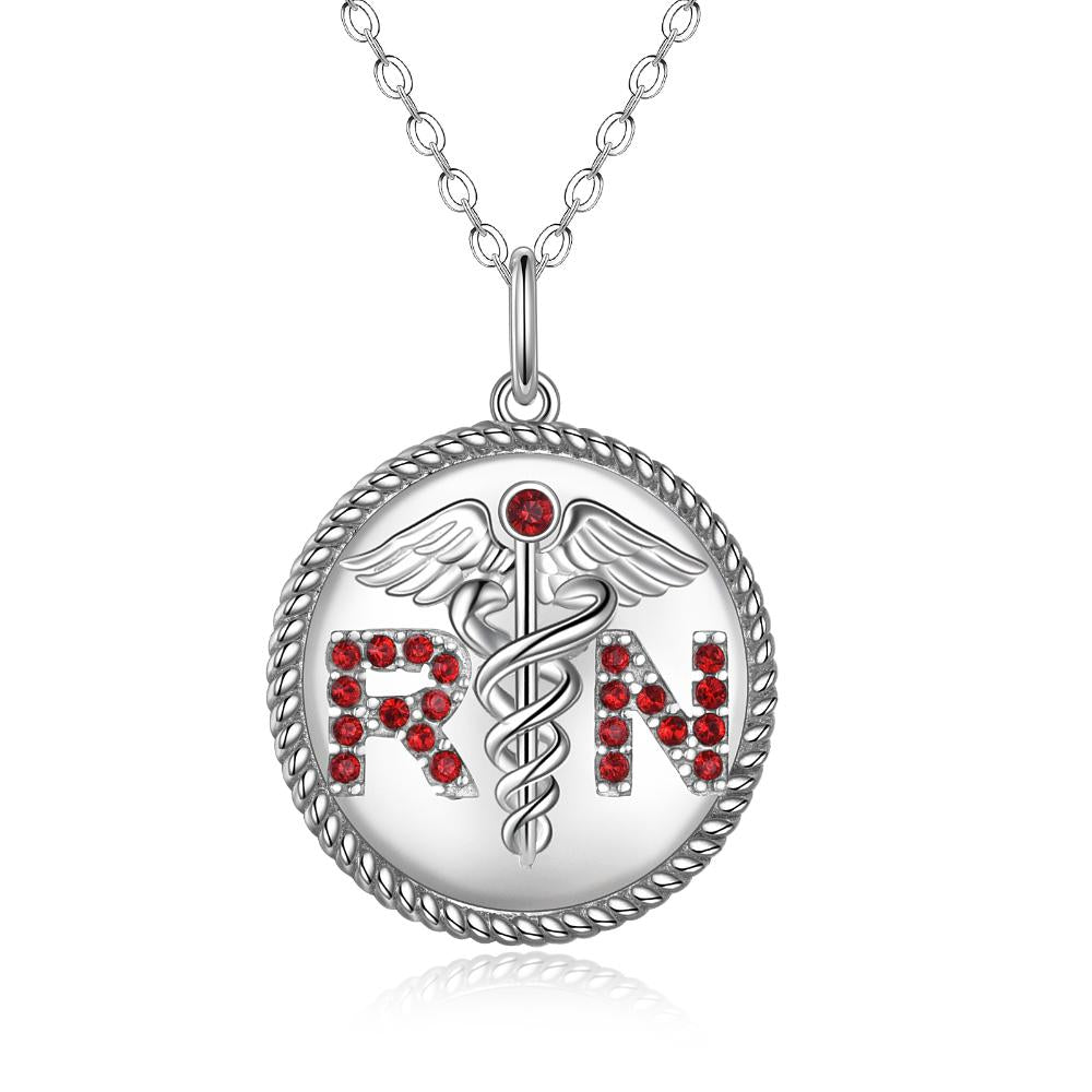 Nurse Week RN Nurse Graduation Gifts Sterling Silver Medical Student Pendant Necklace