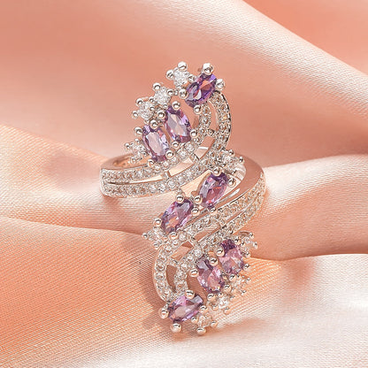 Women's Amethyst Zircon Ring