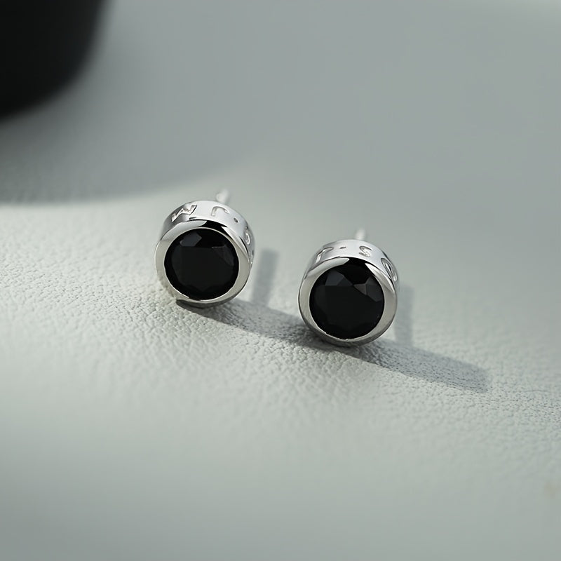 S925 Silver Engraved Earrings