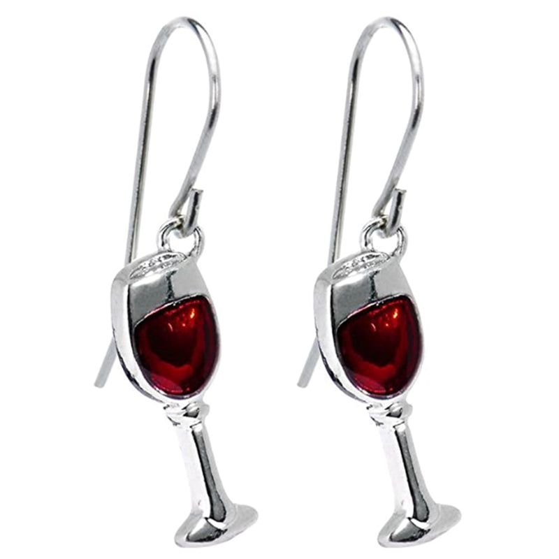 Red Wine Goblets Stud Earrings Gifts Women