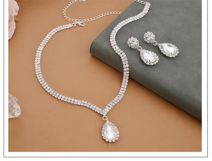 Silver Plated Necklace and Earrings Set