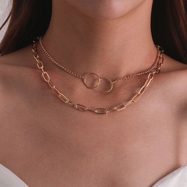 Women’s Gold Layered Necklace