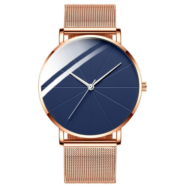 Men's Luxury Ultra Thin Stainless Quartz Watch & Bracelet