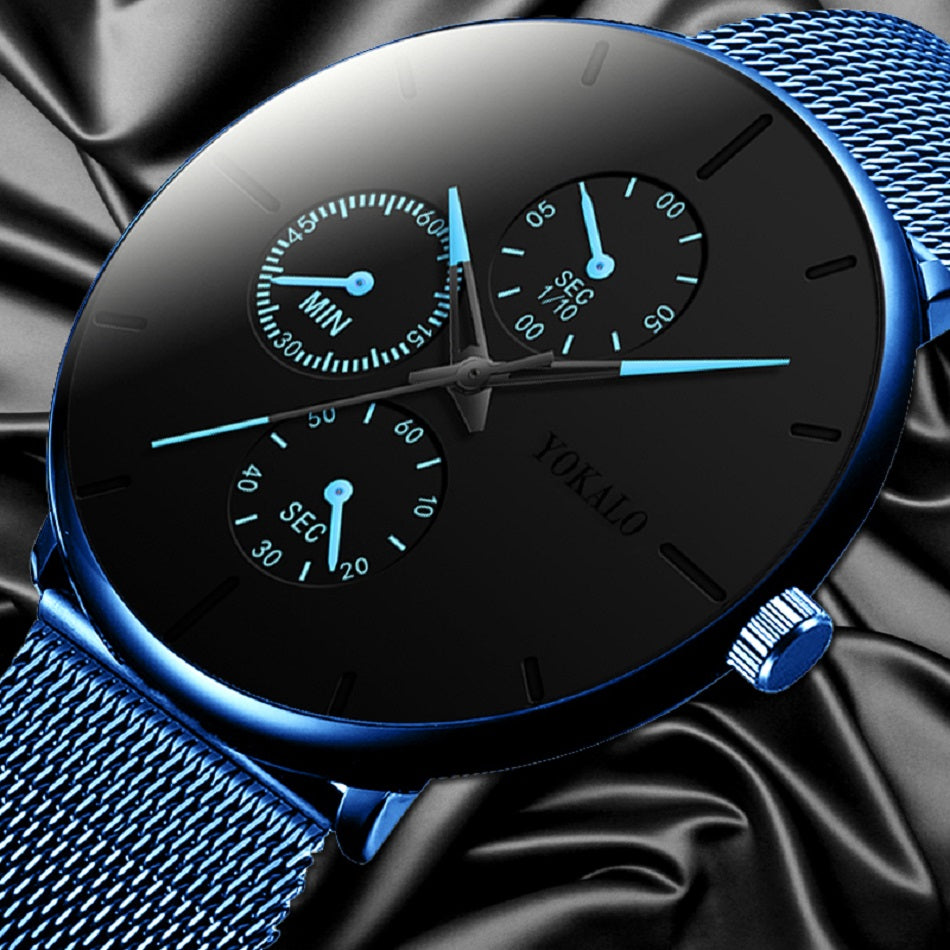 Men's Luxury Stainless Steel Ultra Thin Quartz Watch