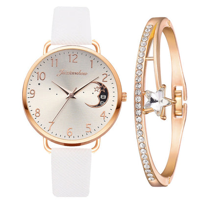 Ladies Alloy Watch and Bracelet Set