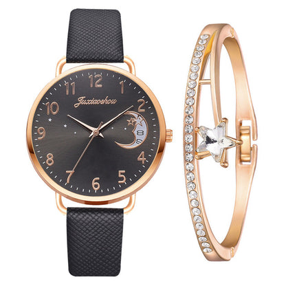 Ladies Alloy Watch and Bracelet Set