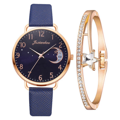 Ladies Alloy Watch and Bracelet Set