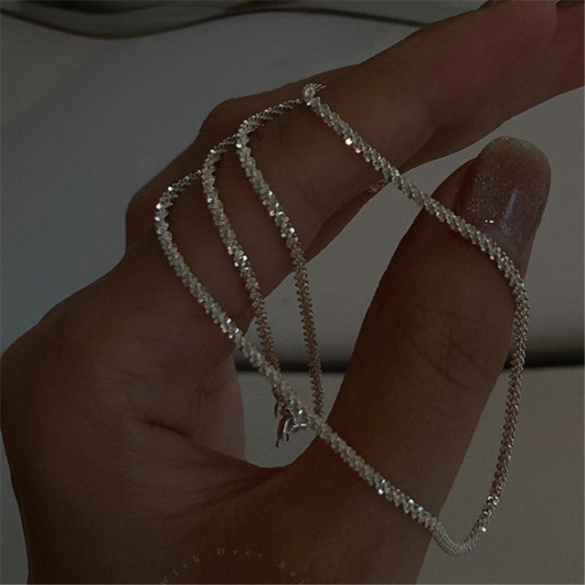 Sparkling Silver Necklace for Women