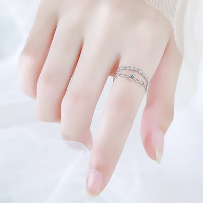 Women 925 Flower Rings