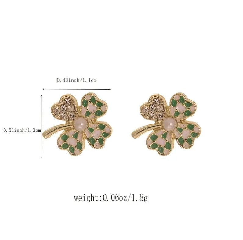 Lucky Four Leaf Clover St. Patrick's Day Earrings for Women