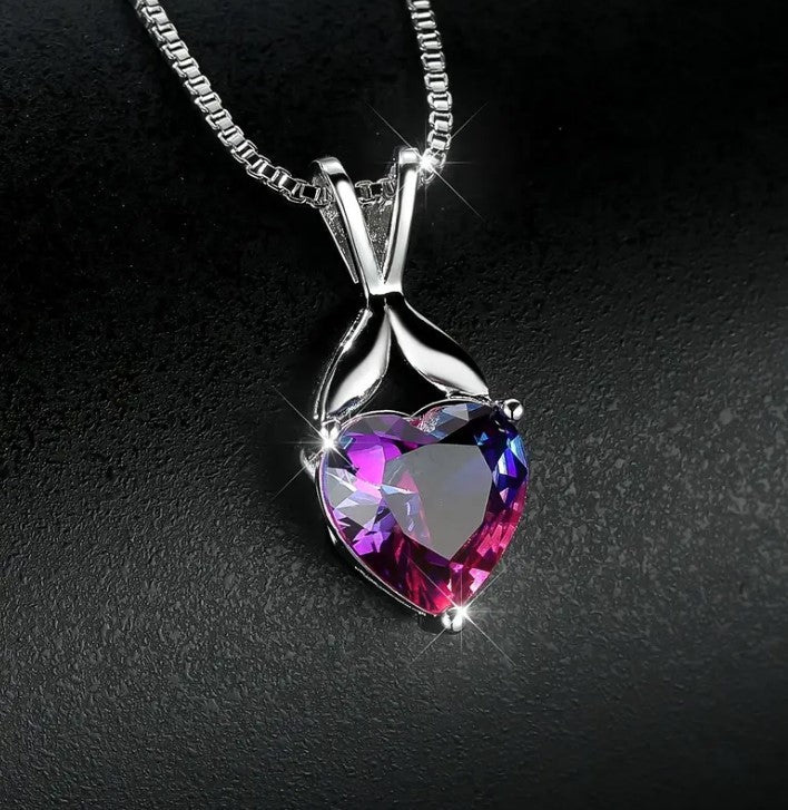 Heart Shaped Pendant Necklace for Women Girls Gifts