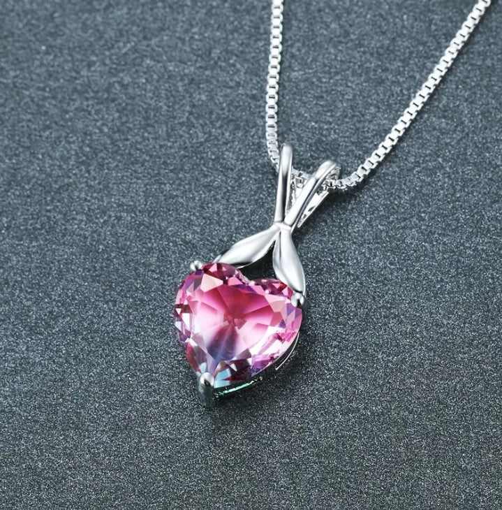 Heart Shaped Pendant Necklace for Women Girls Gifts